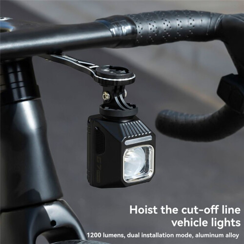 Bicycle Front Light 1200LM Flashlight Rechargeable Bike Hanging Headlight Wireless Remote Cycling Front Lights White 2