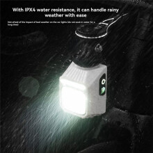 Bicycle Front Light 1200LM Flashlight Rechargeable Bike Hanging Headlight Wireless Remote Cycling Front Lights Black