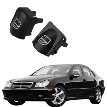 2 Pcs Front Engine Hood Support Rod & 2 Pcs Window Button Covers Caps