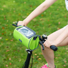 2 Pcs Outdoor Bicycle Handlebar Bag 5L Waterproof Bag Road Bike Front Tube Handlebar Bag, Black &