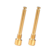 4 Pcs M4 Titanium Bolts for Bicycle Disc Brake Pad Threaded Pin Inserts Screw, 2 Pcs Dazzle Color & 2 Pcs Golden