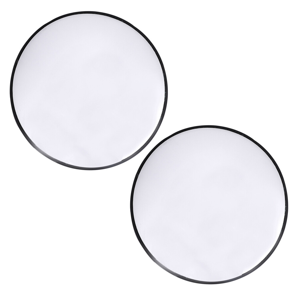 2X 30Cm Wide Angle Security Road Mirror Curved For Indoor Burglar Roadway Safety Traffic Signal Convex Mirror(Black) Black 4712994874395