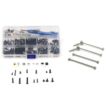 2 Set RC Car Part: 1 Set M2 M2.5 M3 Screw Fastener Kit Sleeve Hex Wrench Swing Arm Screws & 1 Set Rear Dog Bone