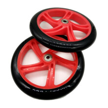 4 Pieces Scooter Wheel 200 mm PU Material Wheel Thickness 30 mm ABEC-7 Bearing Scooter Accessories, & Red