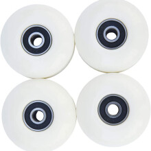2 Set Skateboard Wheels with Bearings 52X30mm Street PU Wheels Skateboard Parts Longboard Wheels, Black & White