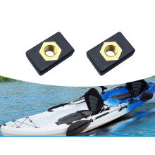 12Pcs M6 Copper Sliding Nut Side Mount Slide Track Rail Fishing Rod Pole Holder Mounting Base for Kayak Boat Canoe