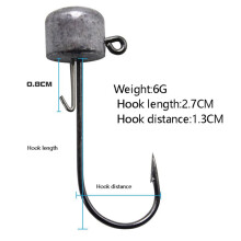 30 Stück Ned Rig Jig Kopf Finesse Pilz Jig Köpfe für Weich Plastik Köder für Ned Rig Technik Blei Pilz Jig Kopf A.