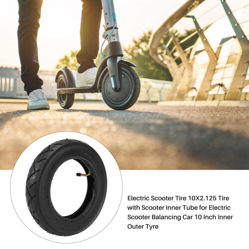 Pneu de Scooter EléTrico 10X2.125 com Tubo Interno de Scooter para Carro de Balanceamento de Scooter EléTrico Pneu Externo Interno de 10 Polegadas 1