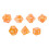 Polyhedral Dice Set 7 Piece  Handmade Dice Set with  Edges for RPG  Table Games D&D Pathfinder,Shiny Orange 1