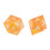 Polyhedral Dice Set 7 Piece  Handmade Dice Set with  Edges for RPG  Table Games D&D Pathfinder,Shiny Orange 7