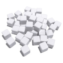 16MM White Acrylic Cubes Blank Dice for Board Games,Math Counting Teaching,Alphabet Numbers Custom Dice Making,48PCS
