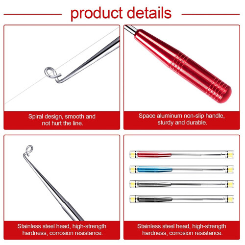 4PCS Fishing Hook Remover Tools,Fish Hook Quick Removal Kit with Storage Tube,Fish Hook Separator Extractor Accessories 2