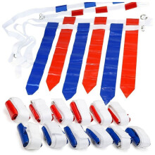 Conjunto de Futebol de Bandeira Deslizante AjustáVel para 12 Jogadores, 3 Bandeiras Por Cinto, 36 Bandeiras no Total para Jogadores Adultos Infantis