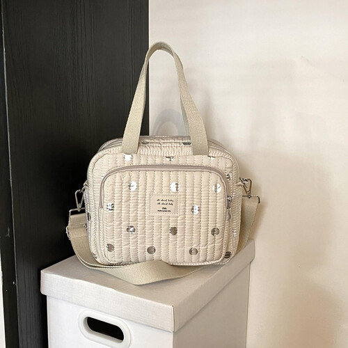 Waterproof Large Capacity Diaper Bag with Stroller Straps and Multiple Storage Compartments 1