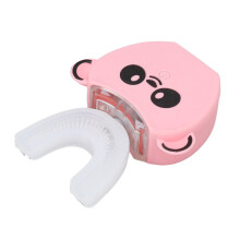 Kinder-Elektrozahnbürste Silikon U-Typ, wiederaufladbar, Pink, 10x8cm