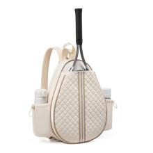 Tennis Bag Comfortable Adjustable Strap Outdoor Sport Bag Tennis Racket Bag for Women Men Tennis Enthusiast Beige