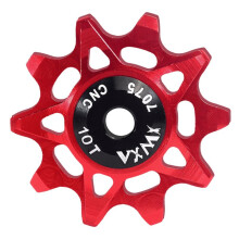 VXM 10T Derailleur Pulley Wheel with Positive Negative Teeth Ceramic Bearings Cycling Componen Red