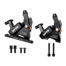ZTTO Hydraulic Disc Brake Calipers CNC Flat Mount Bicycle Oil Disc FM Adapter for 140/160mm Bicycle Brake Rotor Black