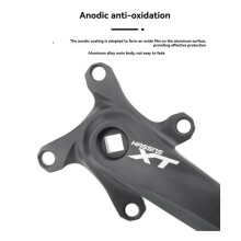HASSNS Mountain Bike Crankset 32T 170MM Cranks with Square Tip Compatible with MTB 104 BCD