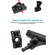 Fishing Boat Rods Holder Base 360 Degree Rotatable Adjustable Kayak Fishing Rod Rack Mount Fishing Holder B