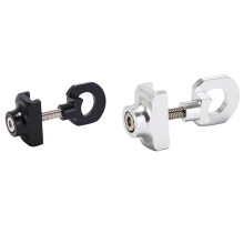 2 Pcs Bike Chain Tensioner Adjuster Aluminum Alloy Bicycle Fastener Bolt Screw Black & Silver
