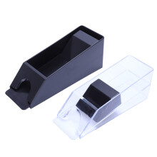 2 Pcs Professional Deluxetexas Hold'Em Baccarat Poker Dealer Poker Card Shoe 1-6 Optionally Deputy(Black & Transparent)