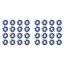 32 StüCk Professional Reibungslose ABEC 9 Skateboard Rollen RäDer Hoch PräZise Wellen Lagerung Stahl Ersatz Lagerung