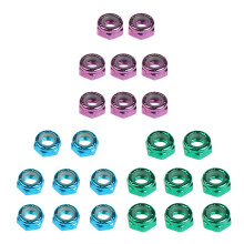 24Pcs Skateboard Truck Wheel Axle Screw Nuts & 100x Skateboarding Standard Speed Washers Skateboard Truck Axle Washers