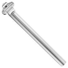 2X Bicycle Seatpost 27.2mm Aluminium Alloy Post with Adjust Clamp for MTB Bike Road Track 27.2X300mm,Silver