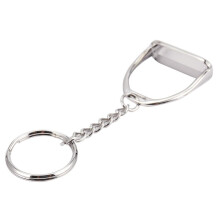 4Pcs Simple Elegant Design Western Stirrup Keychain Key Ring Hanger Tool for Men Women Equestrian Equine Horse Theme