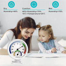 5X Hygrometer Thermometer Indoor Outdoor Moisture Thermometer 3Inch Humidity Gauge Meter Monitor with Table Stand