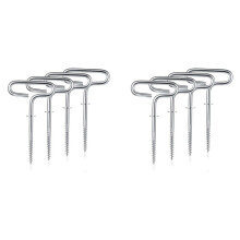 8X Ice Fishing Shelter Anchor Ice Shanty Anchor Outdoor Camping Tent Threaded Tent Peg Winter Steel Ice Tent Accessories
