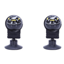 2X New Car Vehicle Floating  Magnetic Navigation Compass Black