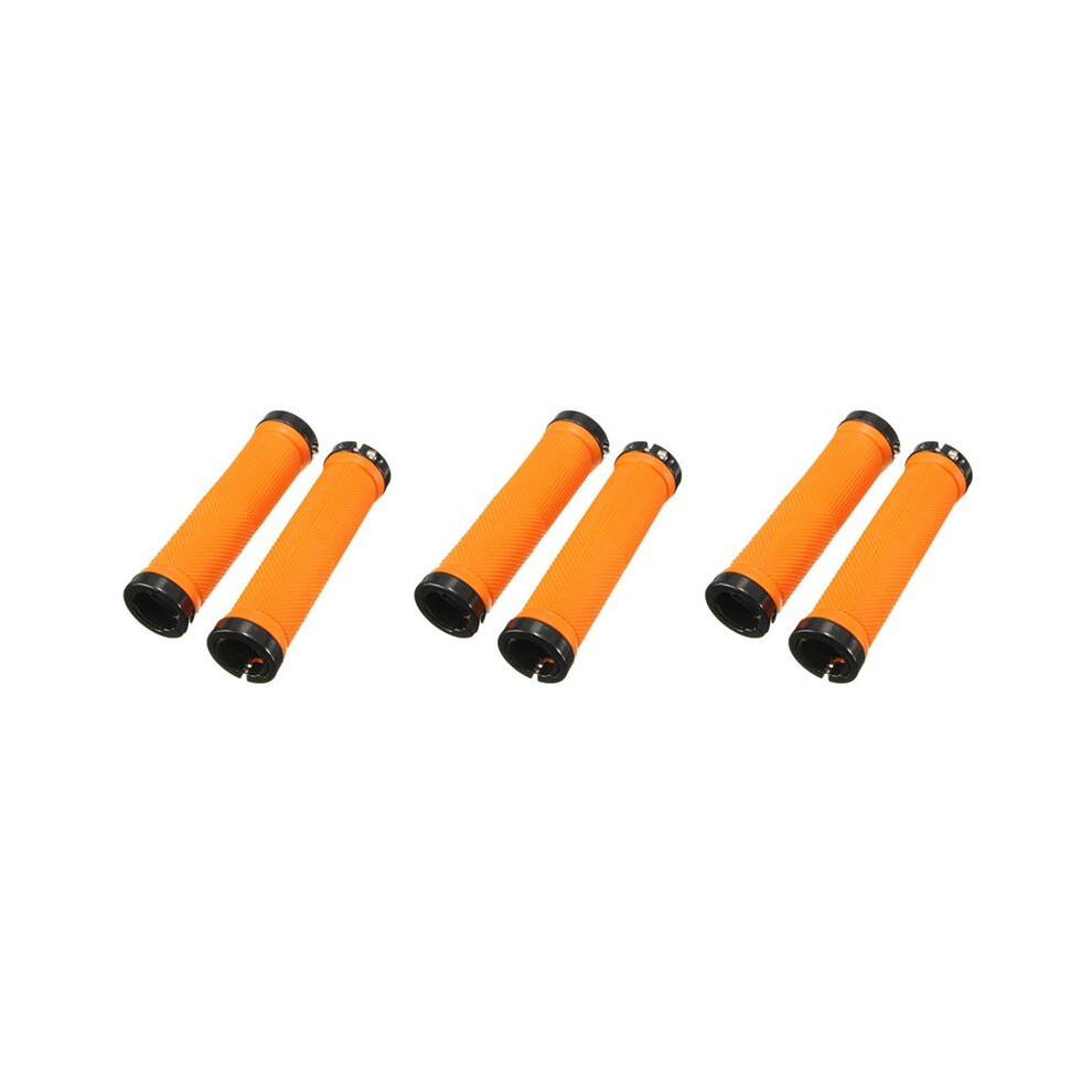 3 Pair Bicycle Handle Grip Mtb Bmx Bike Handlebar Grips Orange 4713983076462