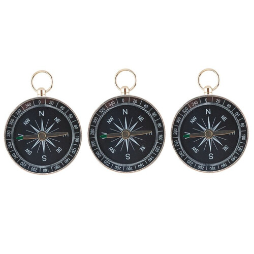 3X Pocket Compass Hiking Scouts Camping Walking Survival Aid Guides