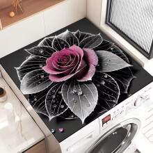 2 Pieces Washer Dryer Cover Mat 19x19in Absorbent Anti‑Slip Protective Pad for Laundry Room
