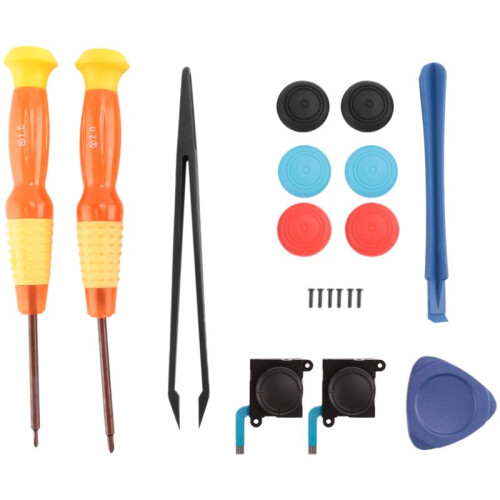Two Pack Analog 3D Joy Con Joystick Replacement for  , Left for  Right  Joy Con Controller Full Ns Repair Tool Set(19 in 1)