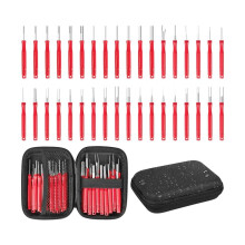 Terminal Removal Tool Kit 36 Pcs Depinning Tool Electrical Connector Pin Removal Tool Kit Pin Extractor Tool Set Red