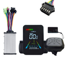 Elcykel NFC LCD-Skärm Elscooter NFC Färghastighetsmätare UART 24V/36V/48V/60V+36V/48V 350W Styrenhet SM5PIN