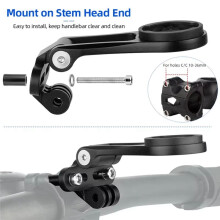 Bicycle Robust Computer Stand Road Bike Stem Front Ends Headlight Bracket for Sports Camera Dia. 20-30mm Torchlight