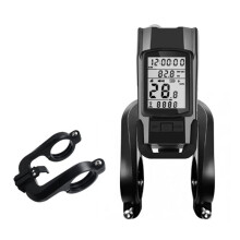 3-in-1 Bike GPS Headlight Speedometer & Horn Rechargeable Multifunctional Bicycle Front Lamp with Cycling Computer A