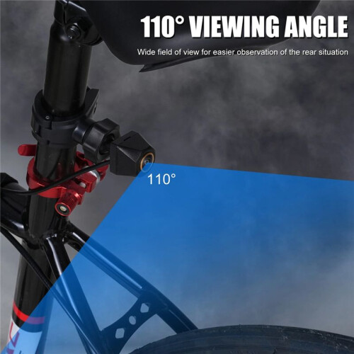 Handlebar Bike Mirror, 1080P Bicycle Rear View Camera with 4.3" Screen Night Vision Function, 110 Wide Angle View 2