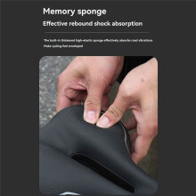 Almofada de Assento Oco para Bicicleta, Macia, de Alta Elasticidade, Respirável, Antiderrapante, Acessórios para Ciclismo, Linha Branca