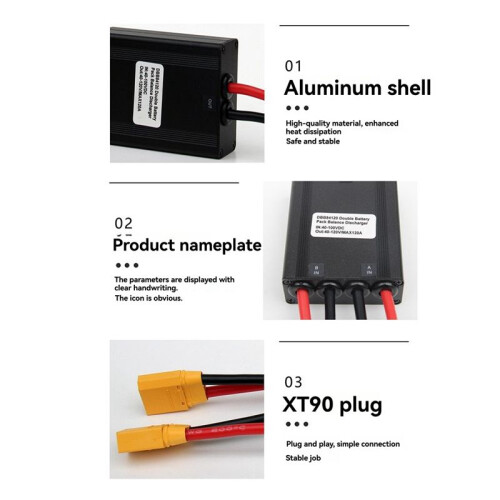 E-Bicycle Dual Battery Parallel Module 40V-100V 120A Adapter Discharge Converter E-Bicycle Module Balanced Discharge 2
