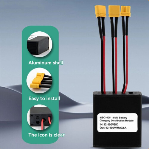 Electric Bicycle Dual Battery Parallel Module 5A 10V-100V Balanced Discharge Module E-Bicycle Module Balanced Discharge 1