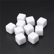16MM White Acrylic Cubes Blank Dice for Board Games,Math Counting Teaching,Alphabet Numbers Custom Dice Making,96PCS