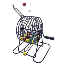 2X Deluxe Bingo Spiel Set mit 6 Zoll Bingo Käfig, Bingo Master Board, 150 Farbigen Bällen, 100 Bingo Karten und 600 Bingo Chips