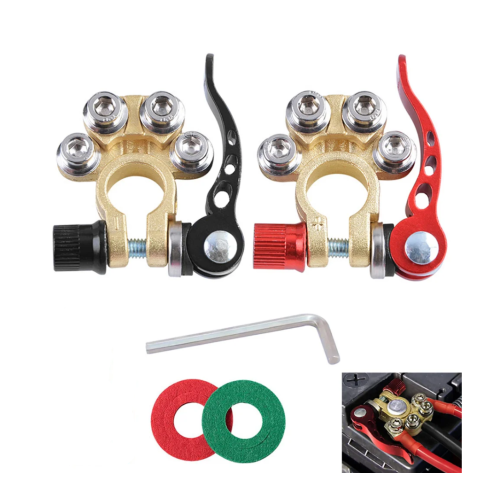 Accupoolklemmen 6V, 12V, 24V - set van 2 stuks 2