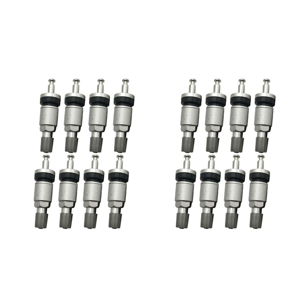 16Pcs Tpms Tire Valves For Alloy Tubeless Valve For Tyre Pressure Monitoring System Sensor Valve Stem Repair Kit Silver 4712137694026
