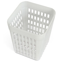 Dishwasher Cutlery Basket, Compact PP Hollow Out Silverware Holder, Fast Draining Easy Clean White